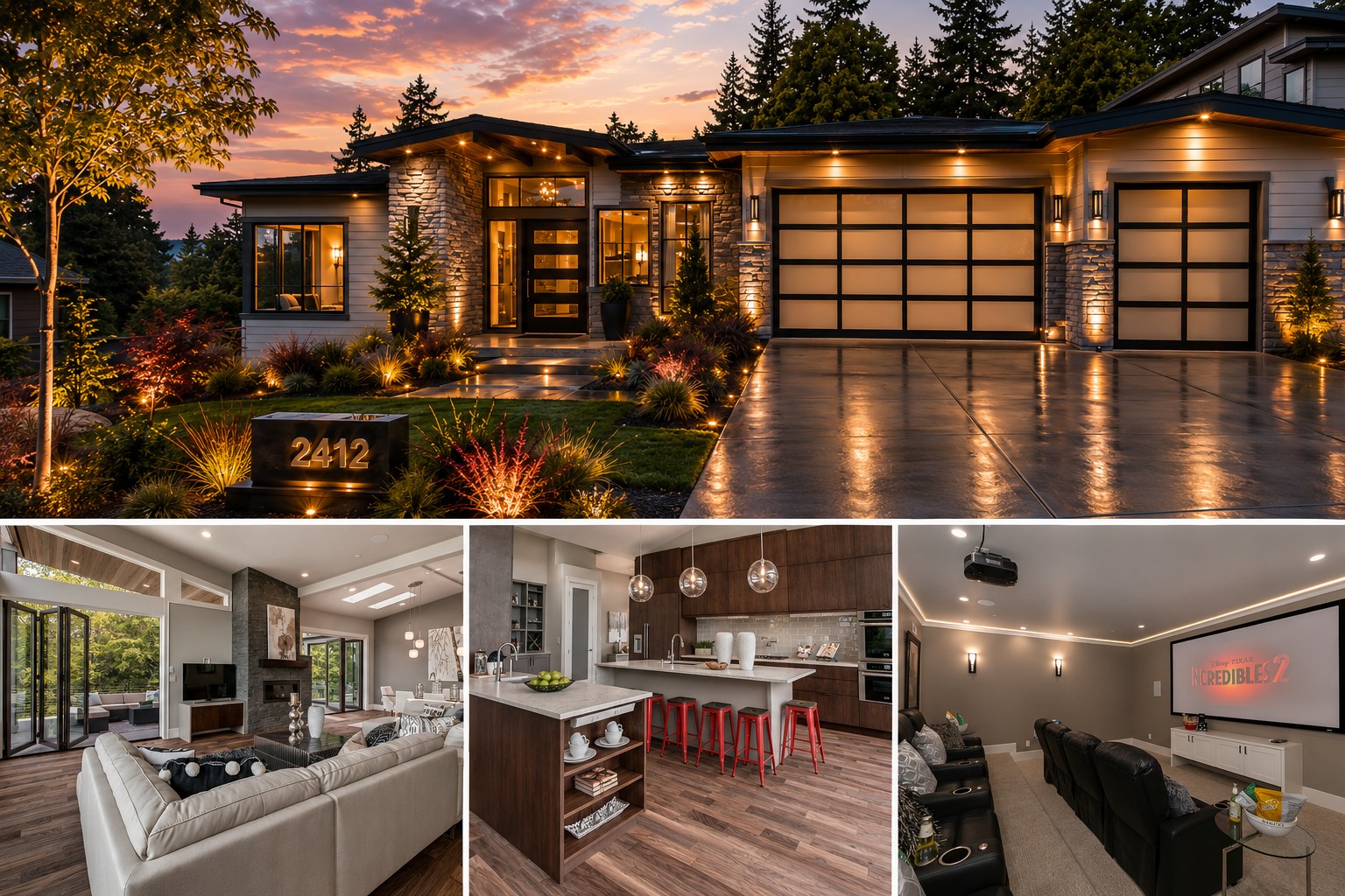 Finished custom home representing Atera Homes craftsmanship and completed execution.
