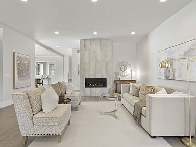 Bright, comfortable living room in a modern custom home