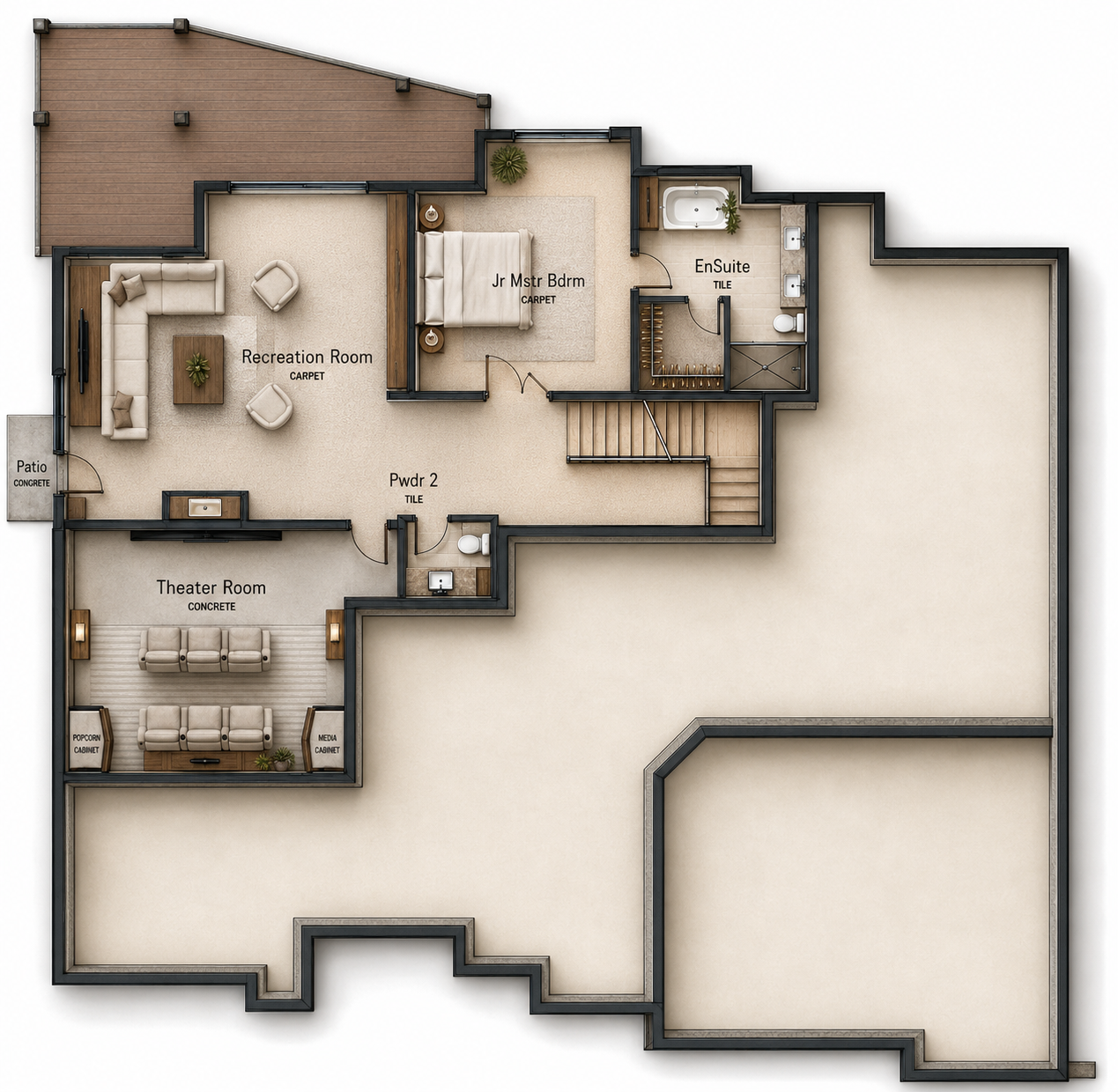 Main floor plan for China Creek Lot 219.